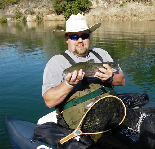 The Author with a Trout on the Upper Guadalupe