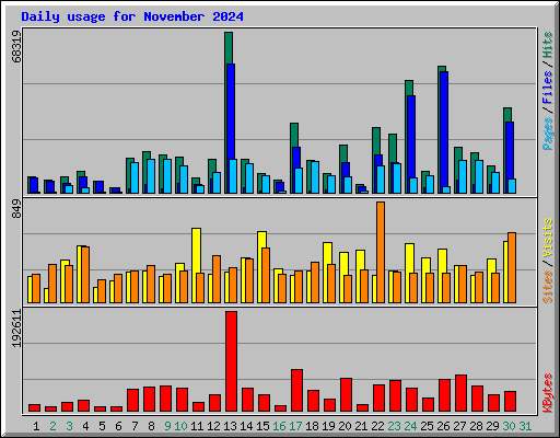 Daily usage for November 2024