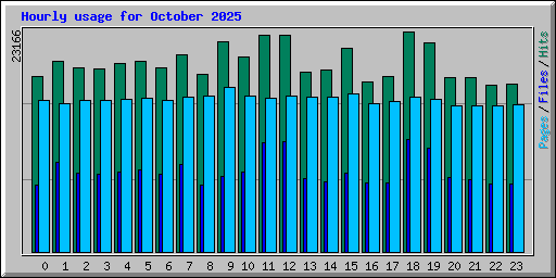 Hourly usage for October 2025